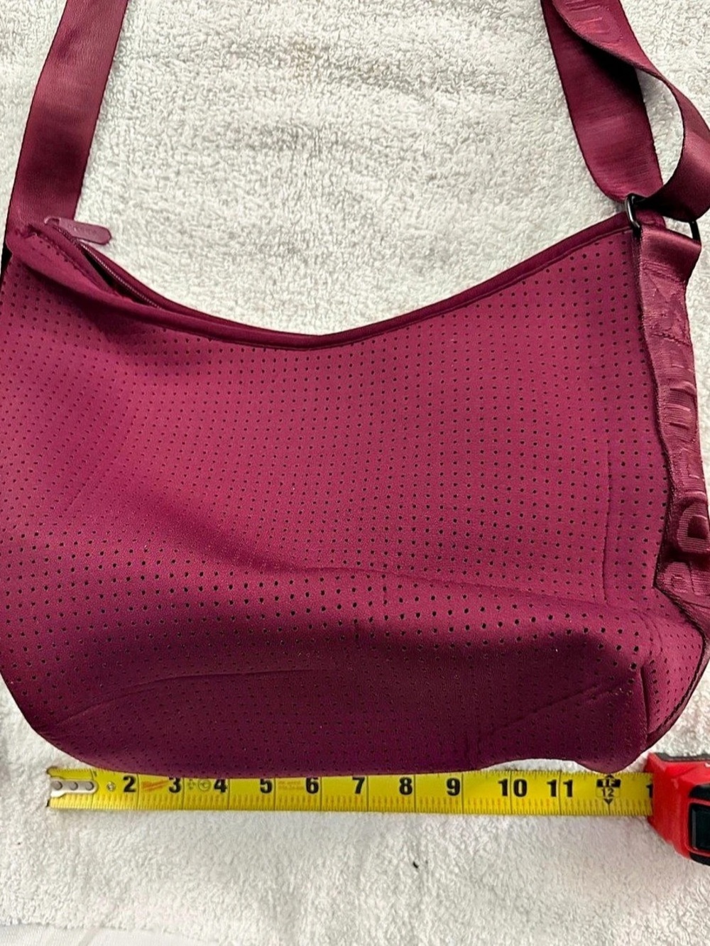Popup Perforated Crossbody Bag in Purple Like New